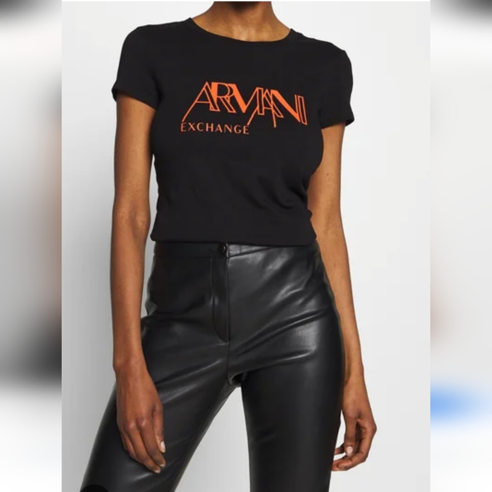 Armani Exchange ✨️ Black Cotton Women's T-Shirt Size S
